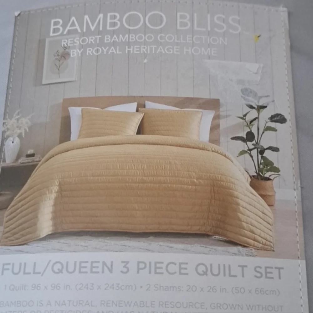 Royal Heritage Bamboo Bliss Drift Quilt Mini Set